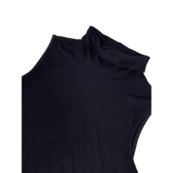 Asos, Black, Sleeveless Turtleneck Top. Size 8, KB143 - Picture 2 of 3
